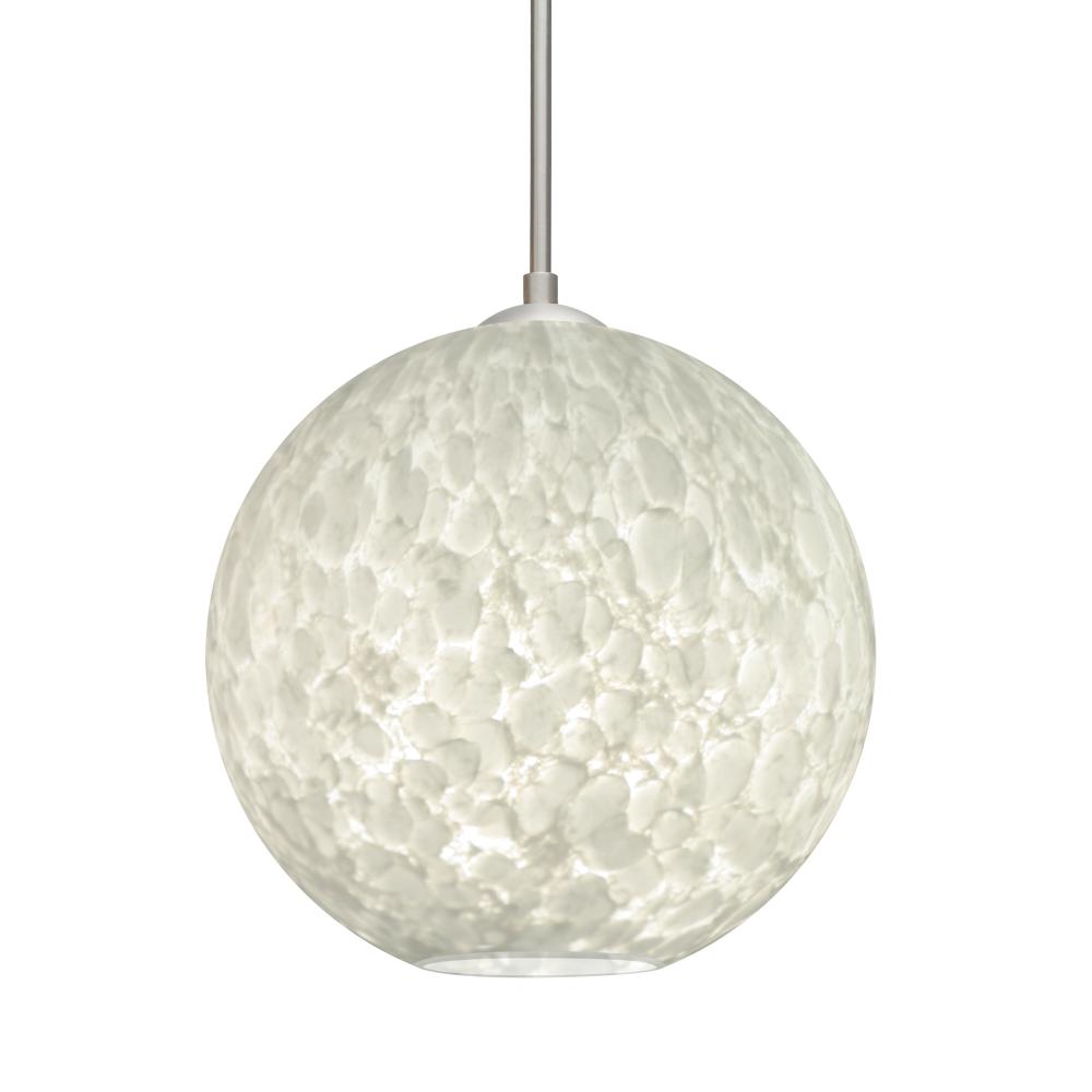 Besa Coco 8 Pendant, Carrera, Satin Nickel Finish, 1x60W Medium Base, 15Ft. Cord