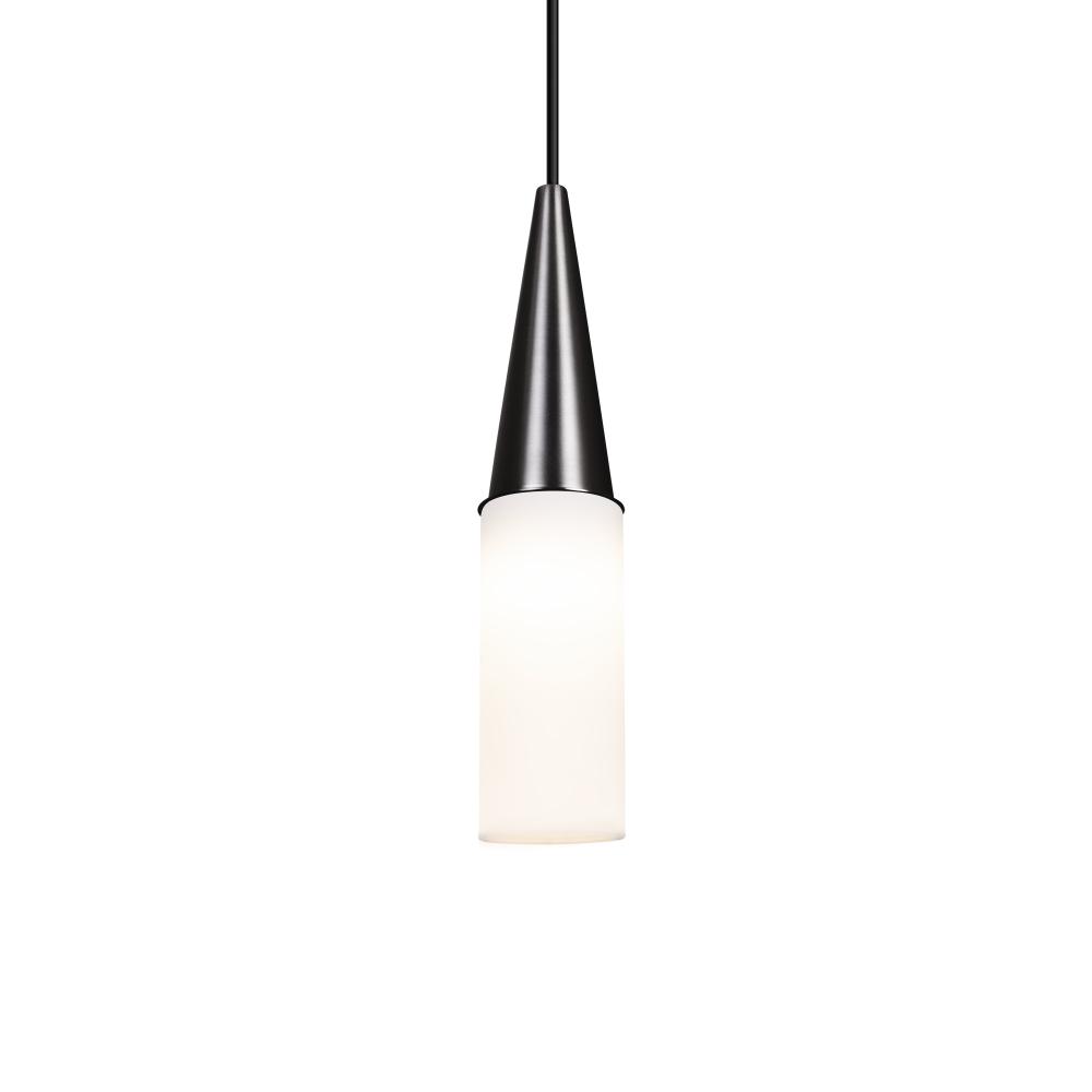 Besa Metro 12 Pendant, Opal Matte, Black Finish, 1x9W LED