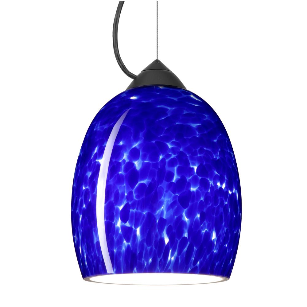 Besa Lucia LED Stem Pendant Blue Cloud Black 1x9W LED