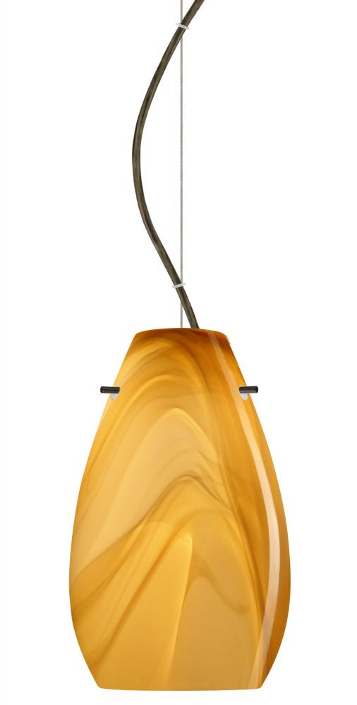 Besa Pera 9 LED Pendant Honey Bronze 1x9W LED