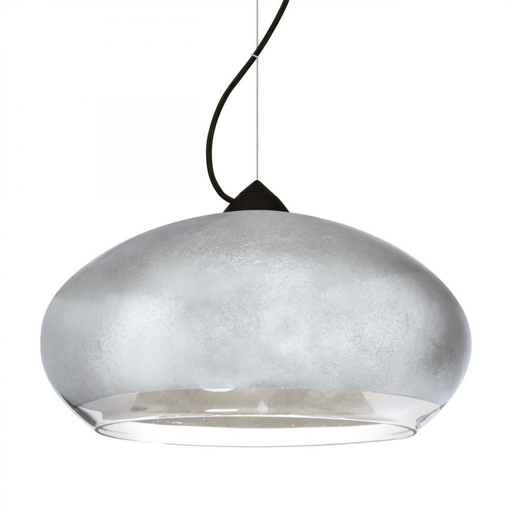 Besa Brio 14 Cable Pendant Black Silver Foil 1x9W LED