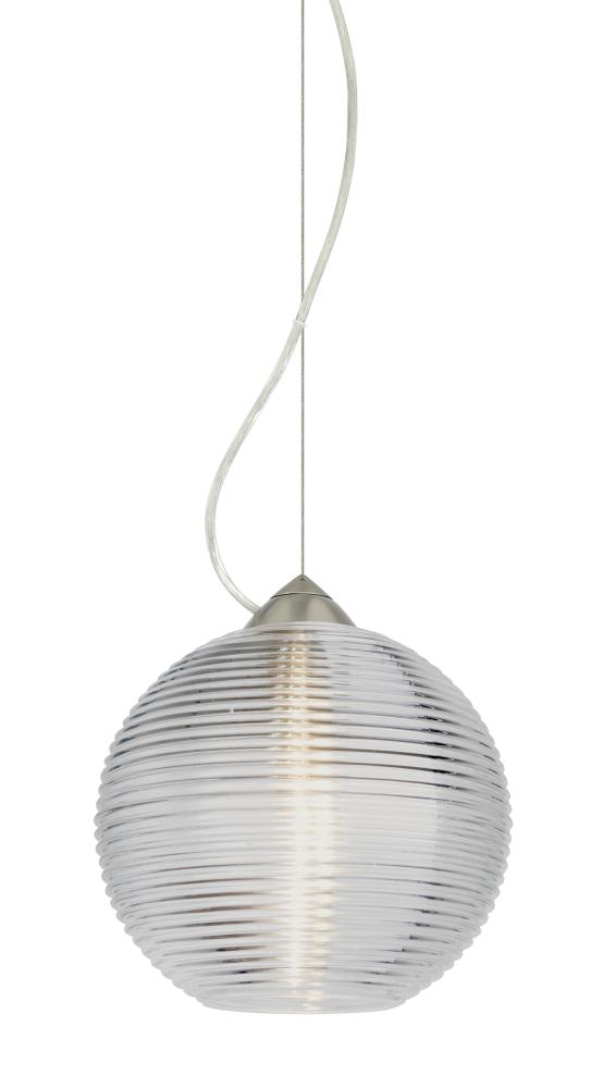 Besa Kristall 8 Pendant Satin Nickel Clear 1x75W Medium Base