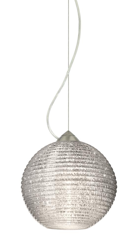 Besa Kristall 8 Pendant Satin Nickel Glitter 1x75W Medium Base