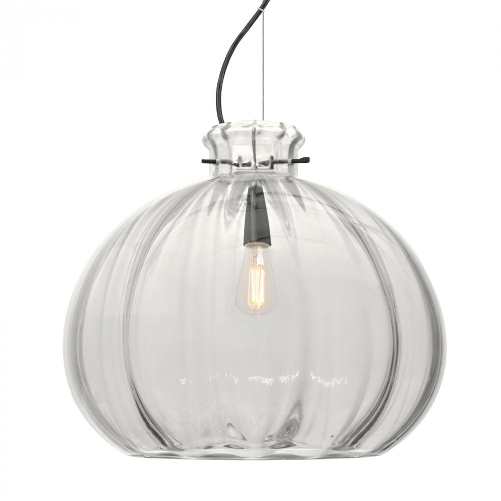 Besa Pendant Pinta 12 Clear Black 1x8W LED Filament