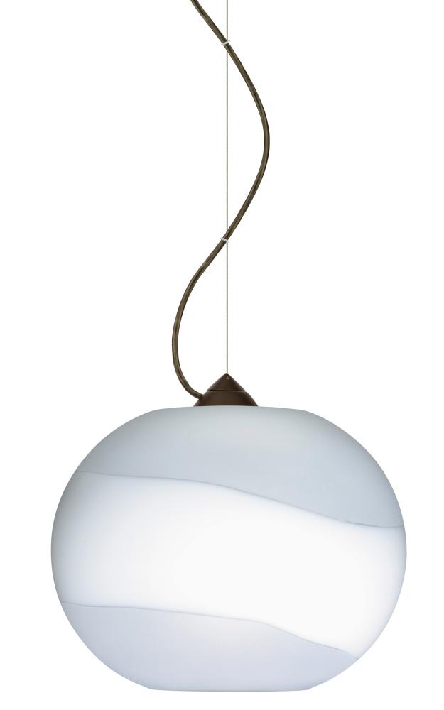 Besa Luna Pendant Opal Frost Bronze 1x100W Medium Base