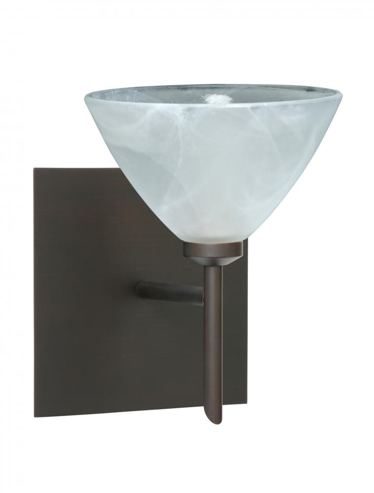 Besa Wall With SQ Canopy Domi Bronze Marble 1x5W LED