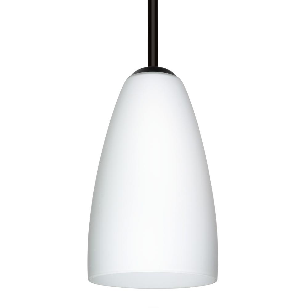 Besa Riva 9 LED Pendant 1Tt Opal Matte Black 1x9W LED