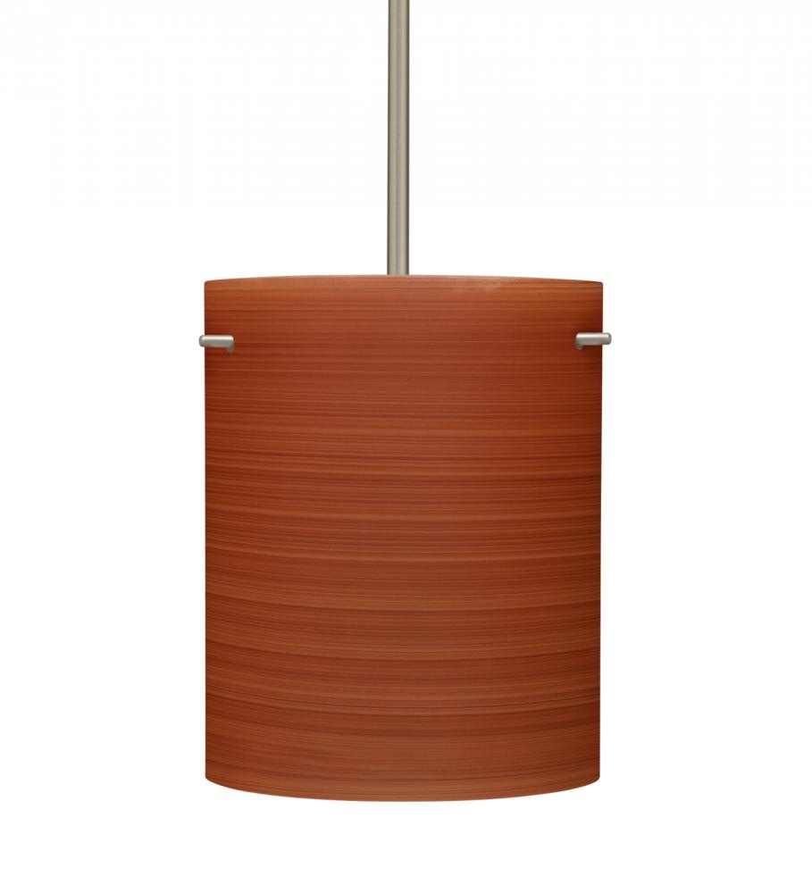 Besa Stem Pendant Tamburo 8 Satin Nickel Cherry 1x100W Medium Base