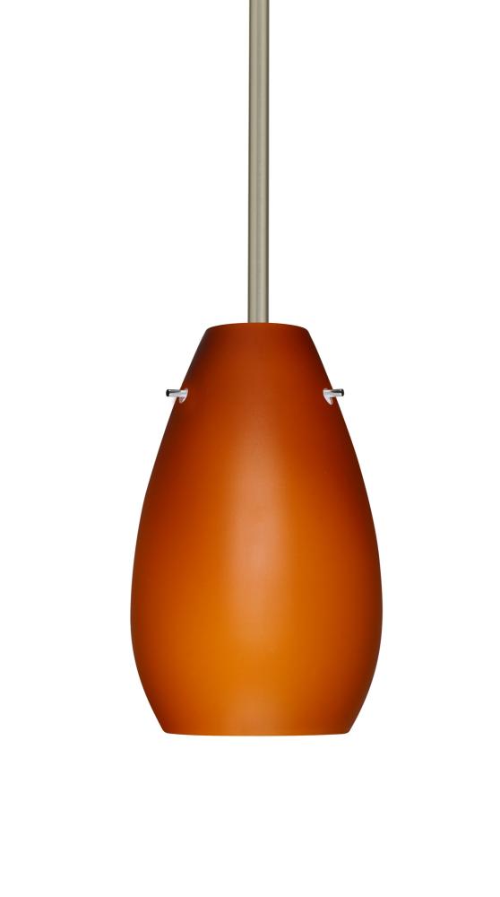 Besa Pera 9 Stem Pendant Satin Nickel Amber Matte 1x100W Medium Base