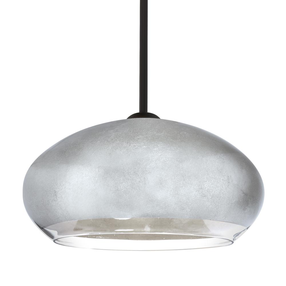 Besa Brio 14 Stem Pendant Black Silver Foil 1x9W LED