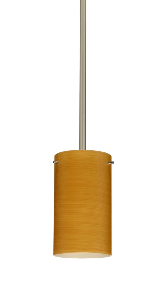 Besa Stem Stilo 7 Pendant Satin Nickel Oak 1x9W LED