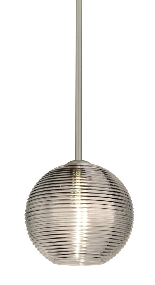 Besa Kristall 8 Pendant Satin Nickel Smoke 1x9W LED