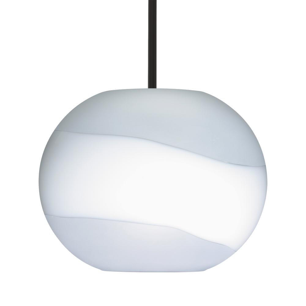 Besa Stem Pendant Luna Black Opal Frost 1x100W MAX E26 Base