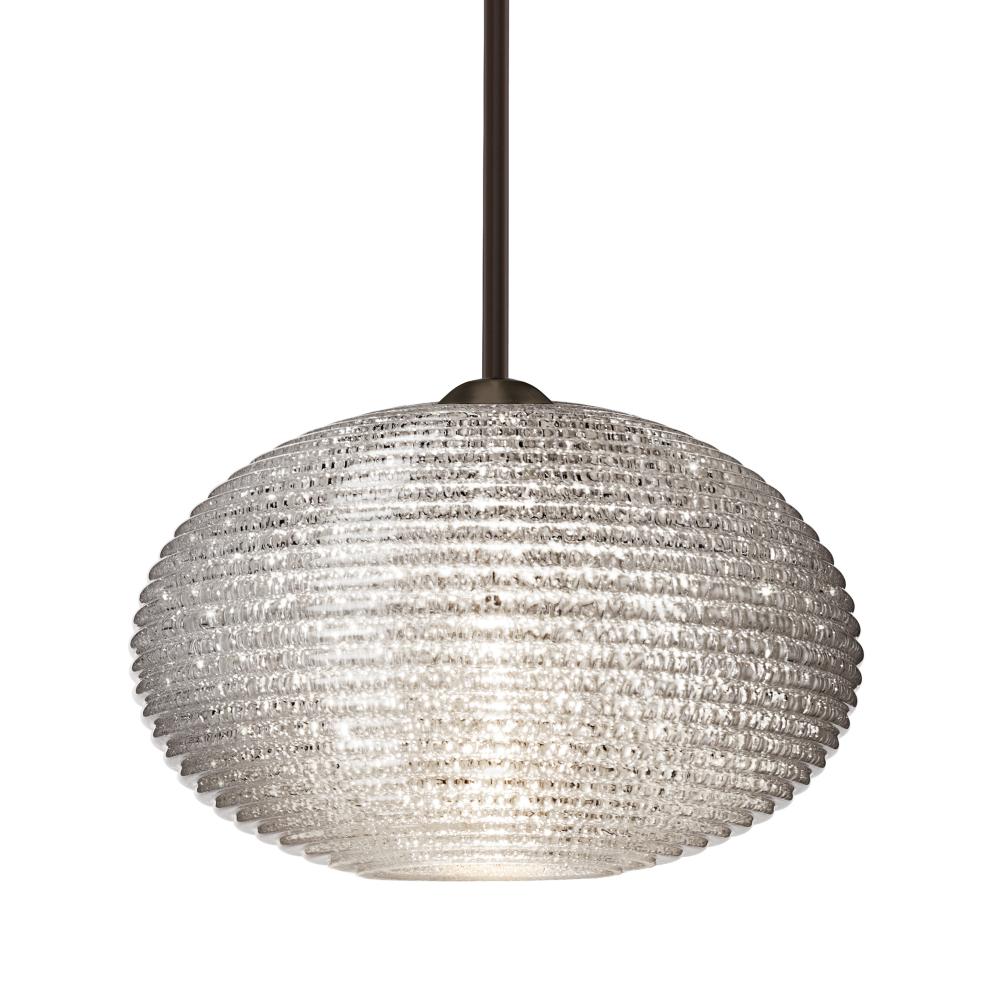 Besa Stem Pendant Pape 10 Bronze Glitter 1x75W Medium Base, 15Ft. Cord