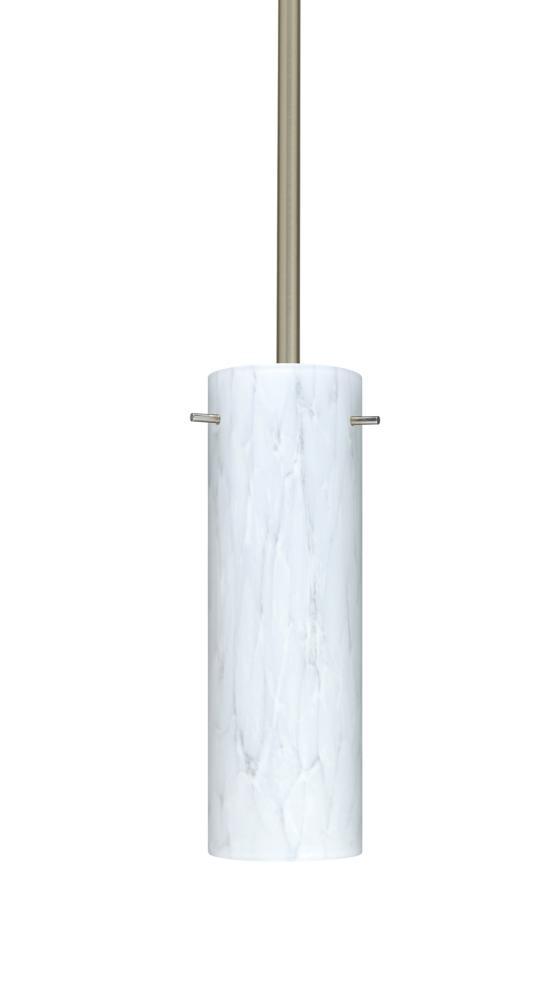 Besa Stem Copa Pendant Satin Nickel Carrera 1x50W Candelabra