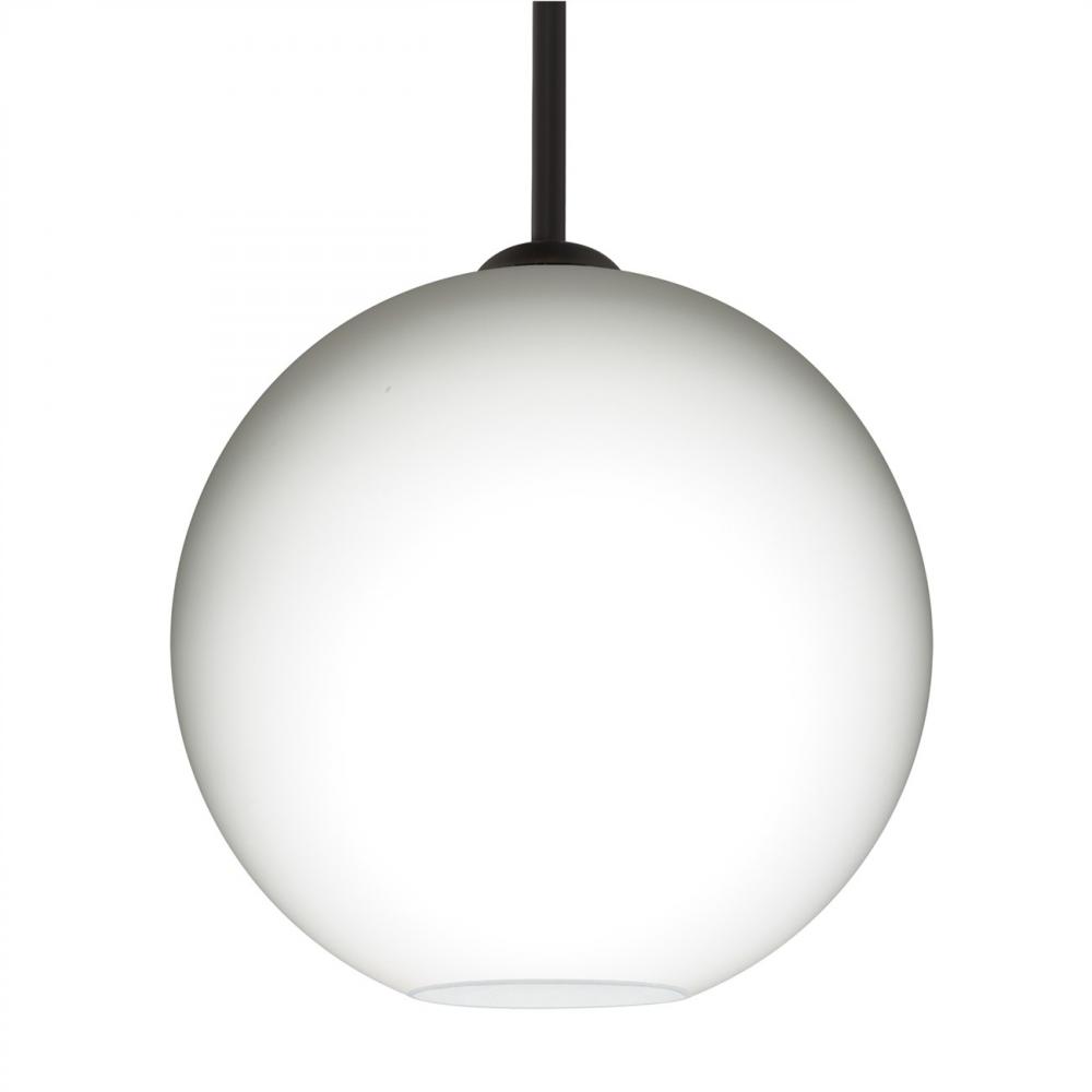 Besa Coco 12 Stem Pendant, Opal Matte, Black Finish, 1x9W LED