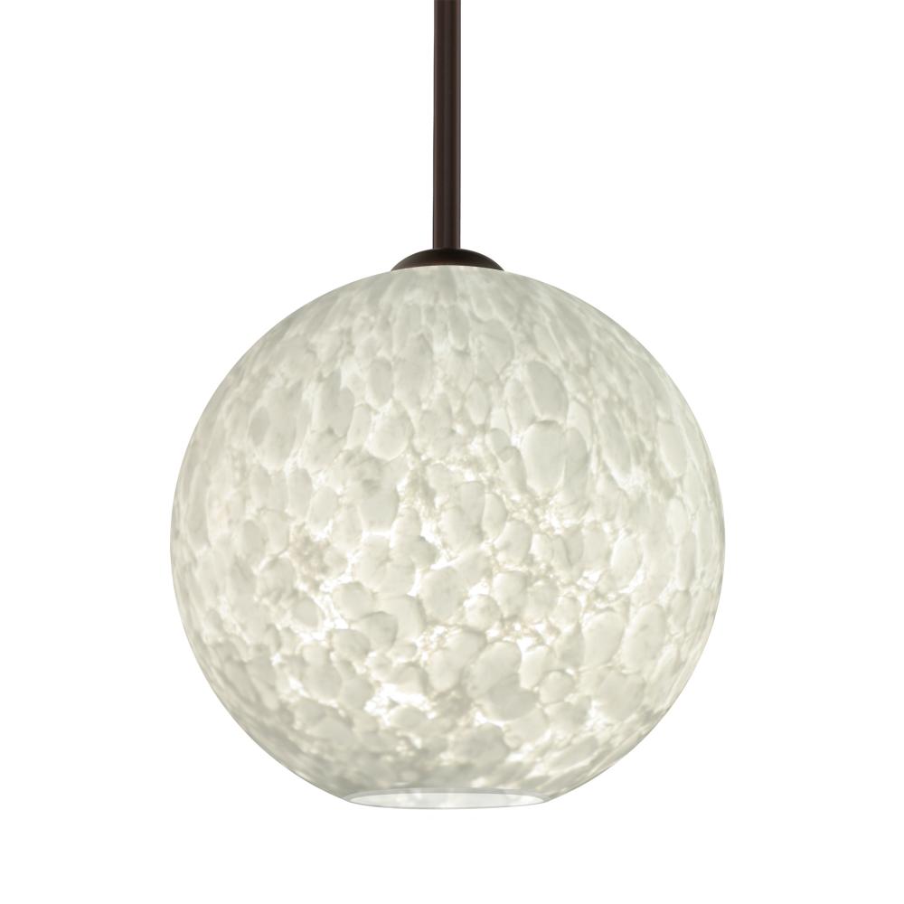 Besa Coco 8 Stem Pendant, Carrera, Bronze Finish, 1x9W LED, 15Ft. Cord
