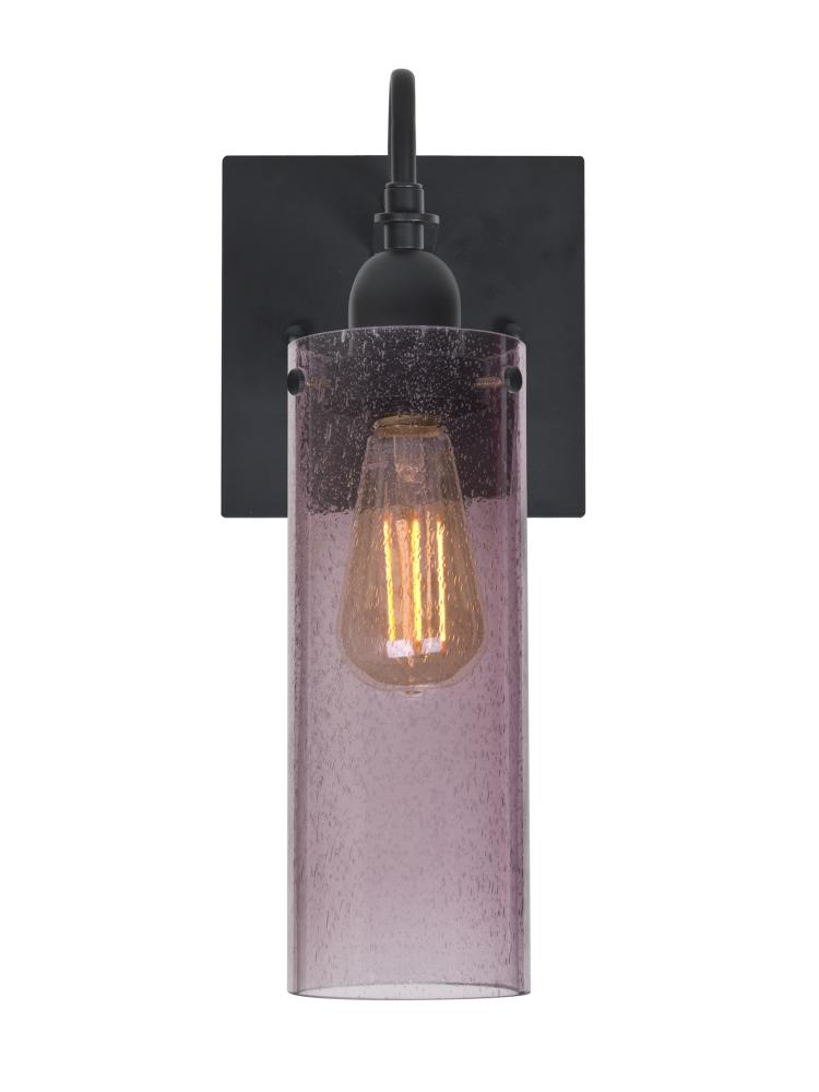 Besa Juni 10 Wall, Plum Bubble, Black Finish, 1x7W LED Filament