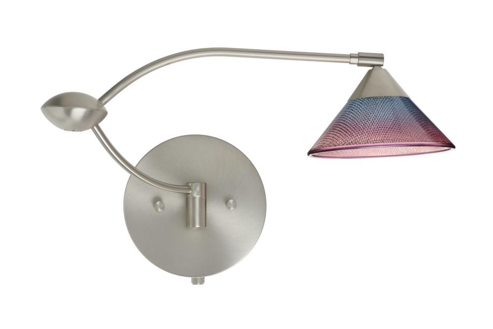 Besa Wall Kona Satin Nickel Bi-Color 1x50W Halogen Gy6.35