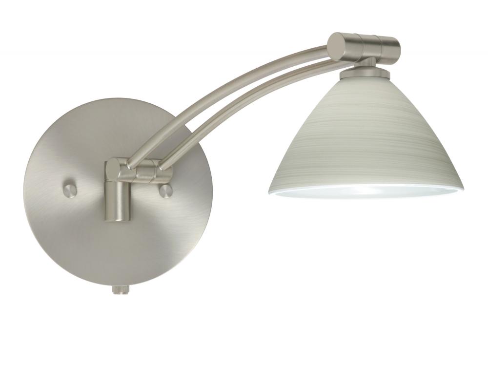 Besa Wall Domi Satin Nickel Chalk 1x50W Halogen Gy6.35