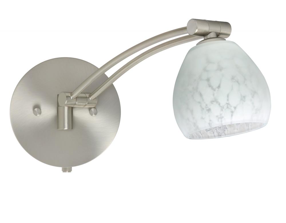 Besa Wall Tay Tay Satin Nickel Carrera 1x50W Halogen Gy6.35