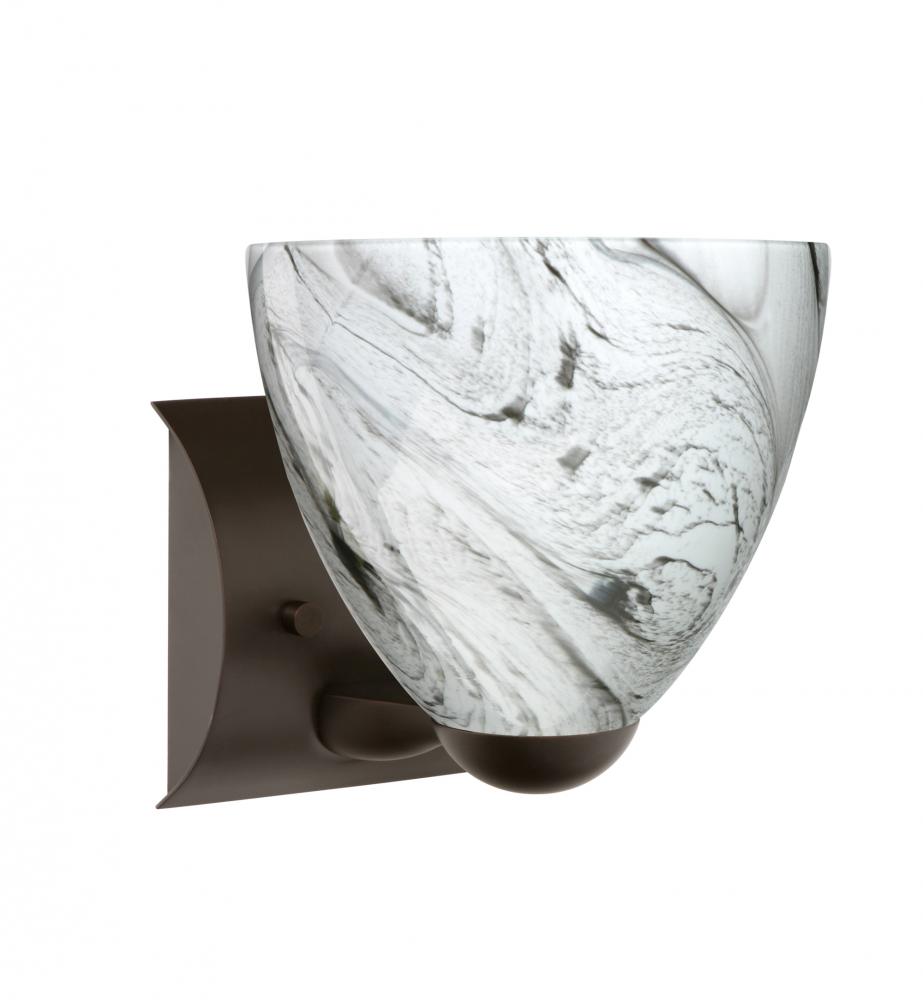 Besa Wall Sasha Bronze Marble Grigio 1x75W Medium Base