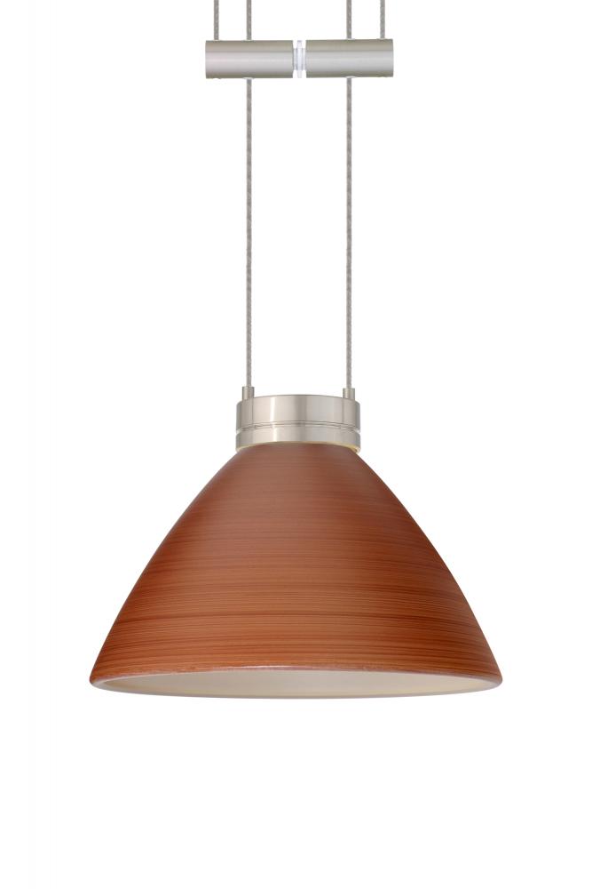 Besa Pendant Domi Satin Nickel Cherry 1x50W Halogen