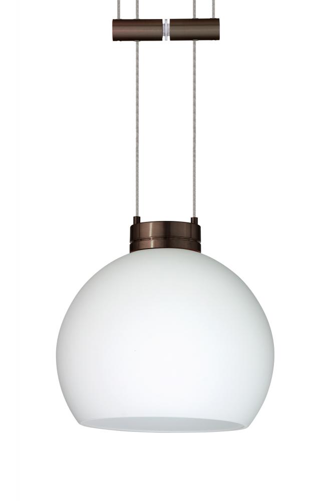 Besa Pendant Palla 5 Bronze Opal Matte 1x50W Halogen