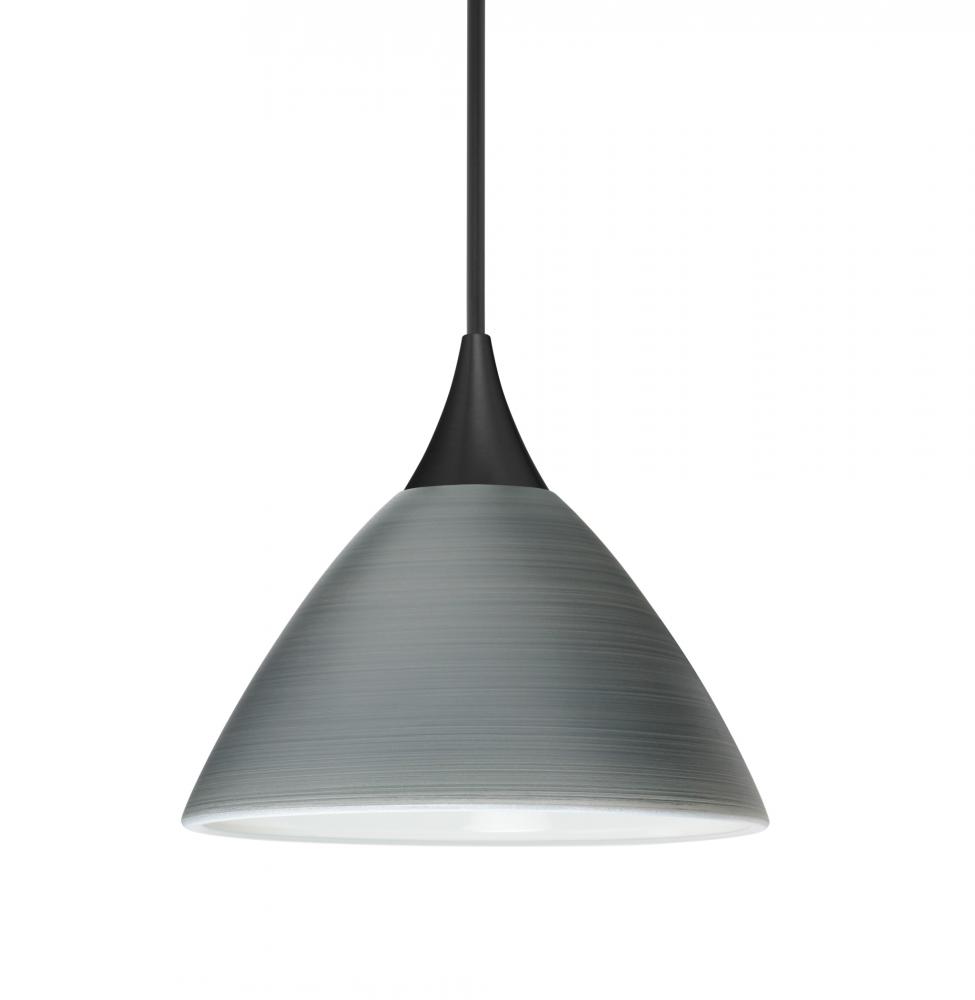 Besa Pendant Domi, Black Finish, Titan 1x6W LED