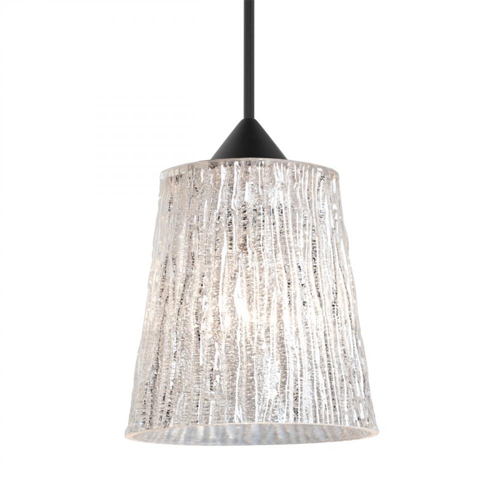 Besa Pendant Nico 4, Black Finish, Stone Glitter 1x35W MAX GY6.35 Base