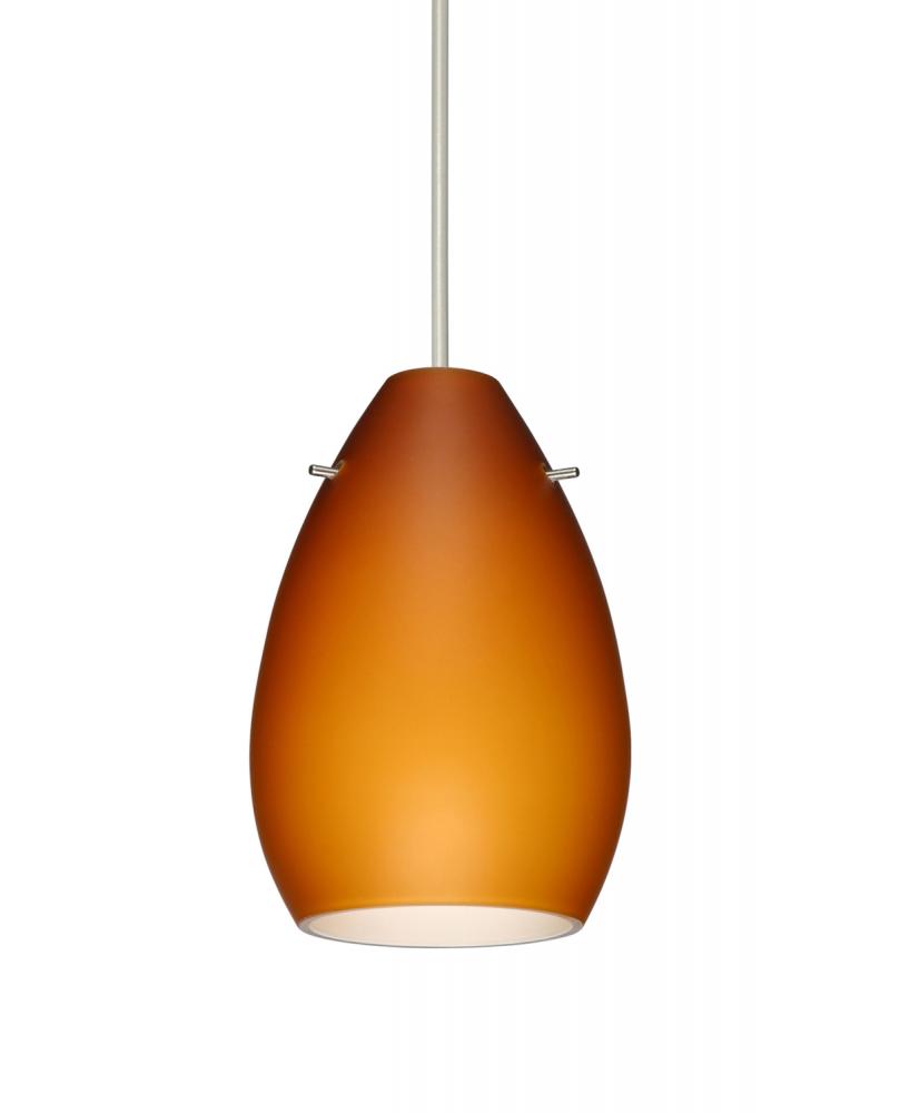 Besa Pendant Pera 6 Satin Nickel Amber Matte 1x50W Halogen