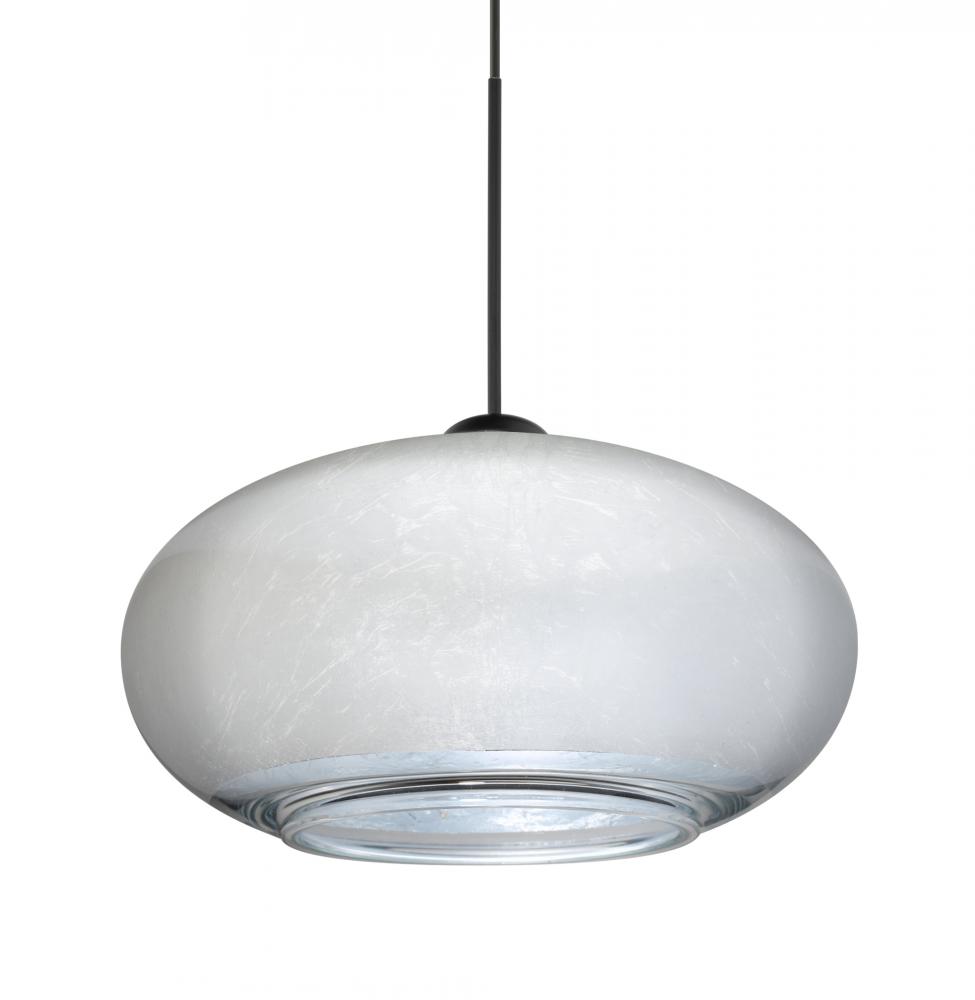 Besa Pendant Brio 7, Black Finish, Silver Foil 1x6W LED