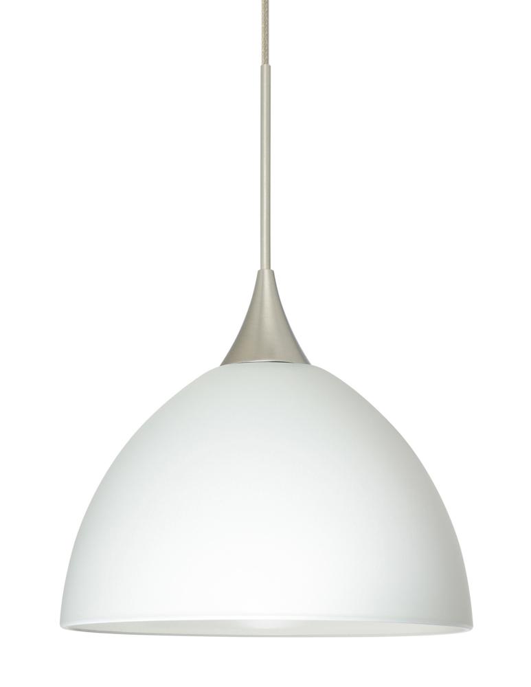 Besa Pendant Brella Satin Nickel White 1x6W LED