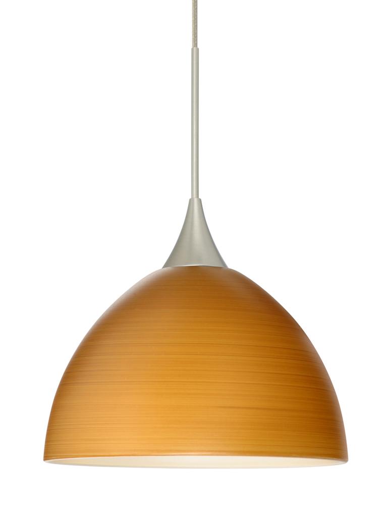 Besa Pendant Brella Satin Nickel Oak 1x6W LED