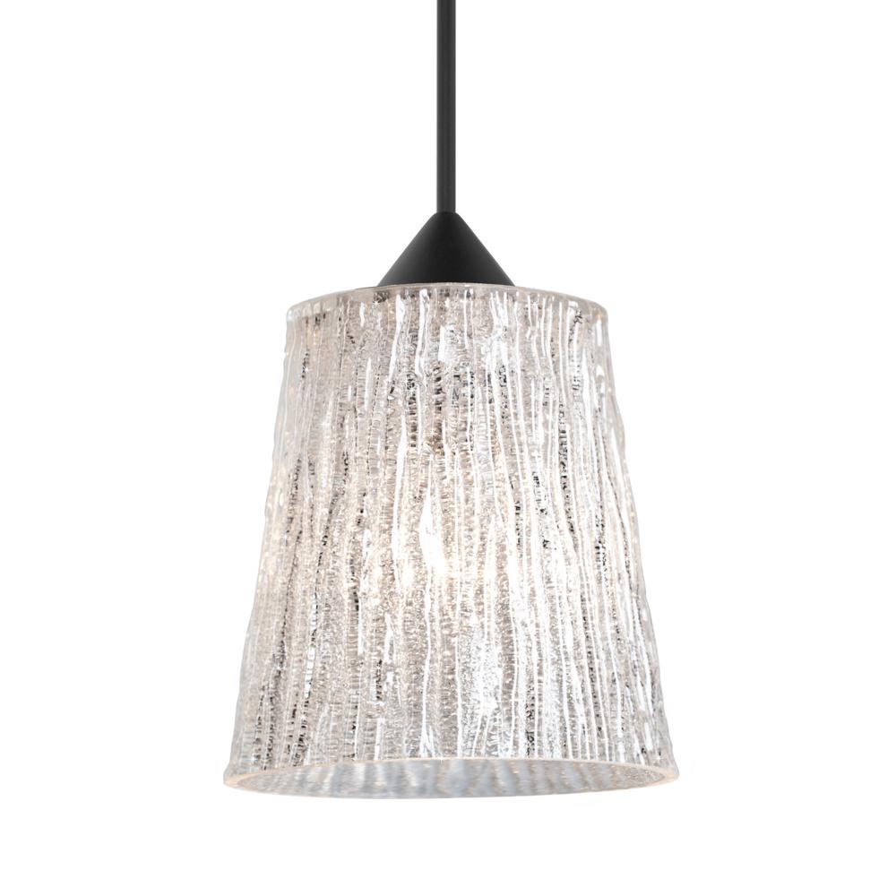 Besa Pendant Nico 4, Black Finish, Stone Glitter 1x35W MAX GY6.35 Base