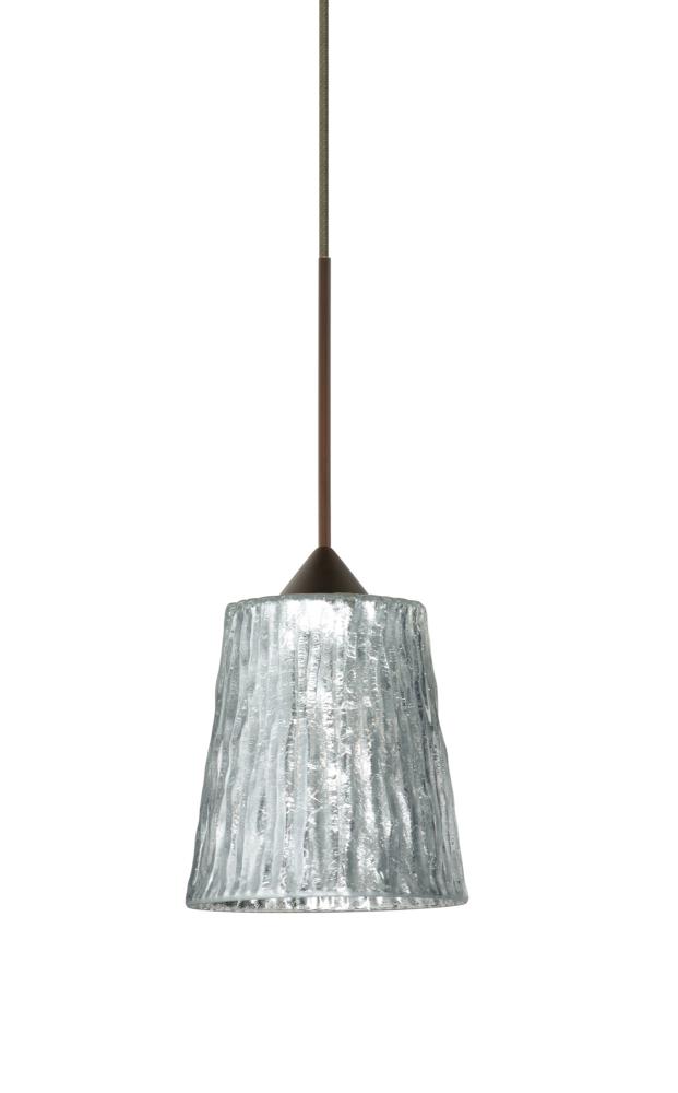 Besa Pendant Nico 4 Bronze Stone Silver Foil 1x5W LED