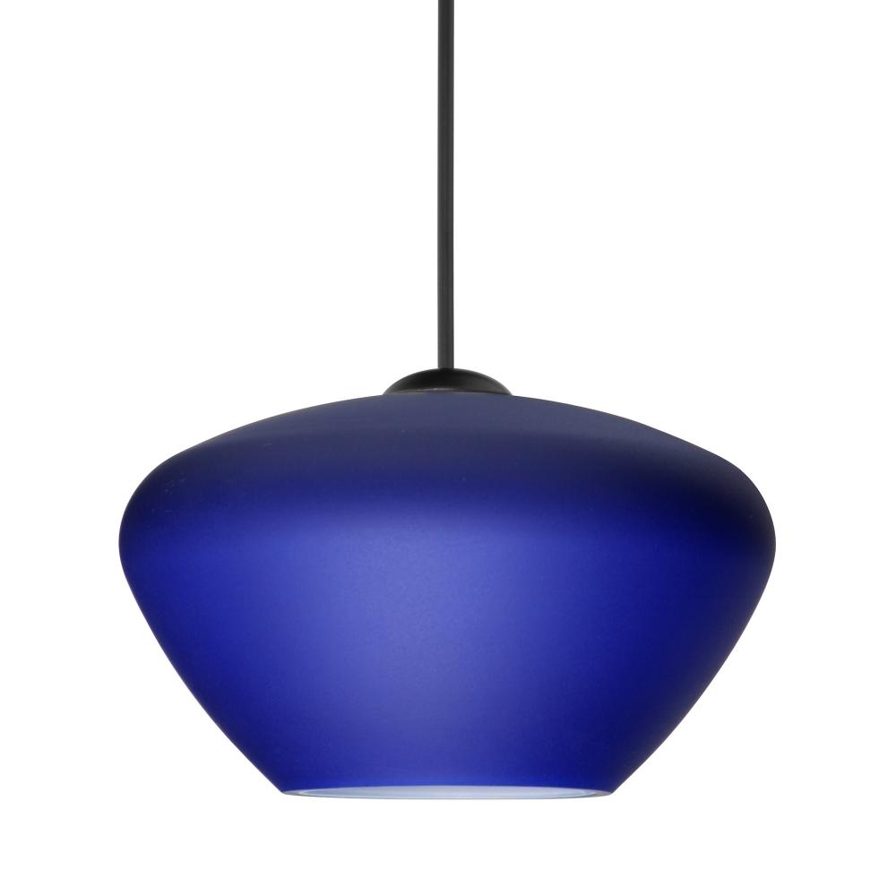 Besa Pendant Peri, Black Finish, Blue Matte 1x50W MAX GY6.35 Base