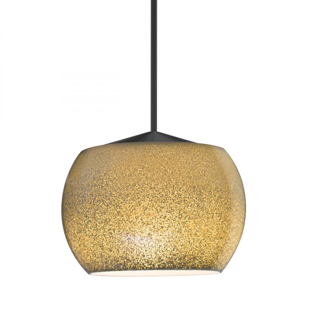 Besa Keno Pendant, Gold Sand, Black Finish, 1x3W LED