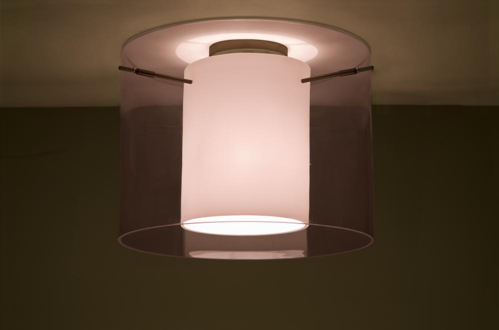 Besa Ceiling Pahu 16 Bronze Transparent Amethyst/Opal 1x11W LED