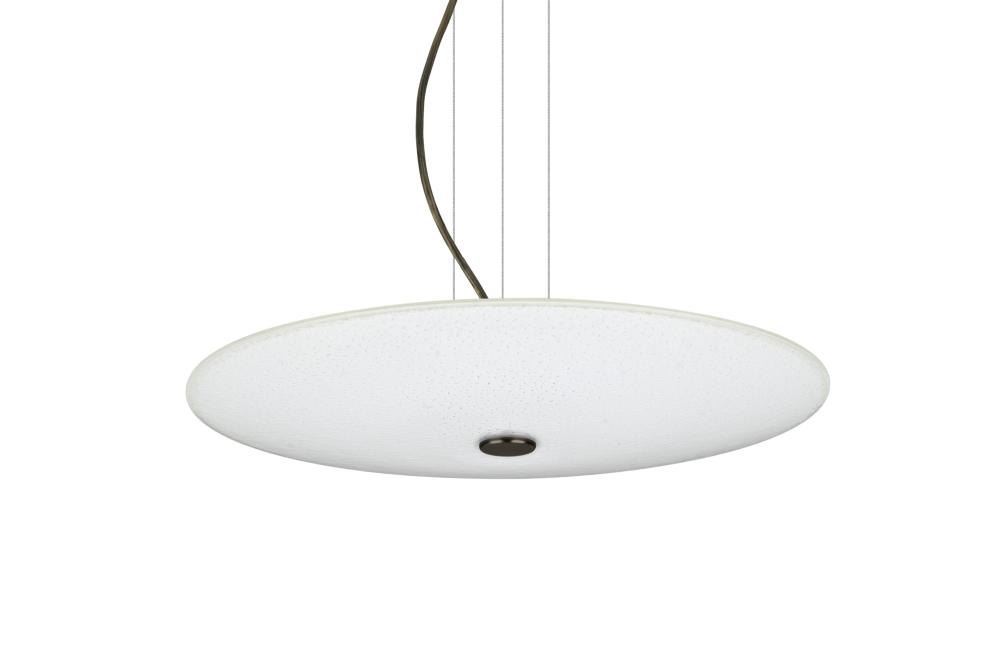 Besa Renfro 16 Round Suspension Pendant, White Sparkle, Bronze, 1x16W LED