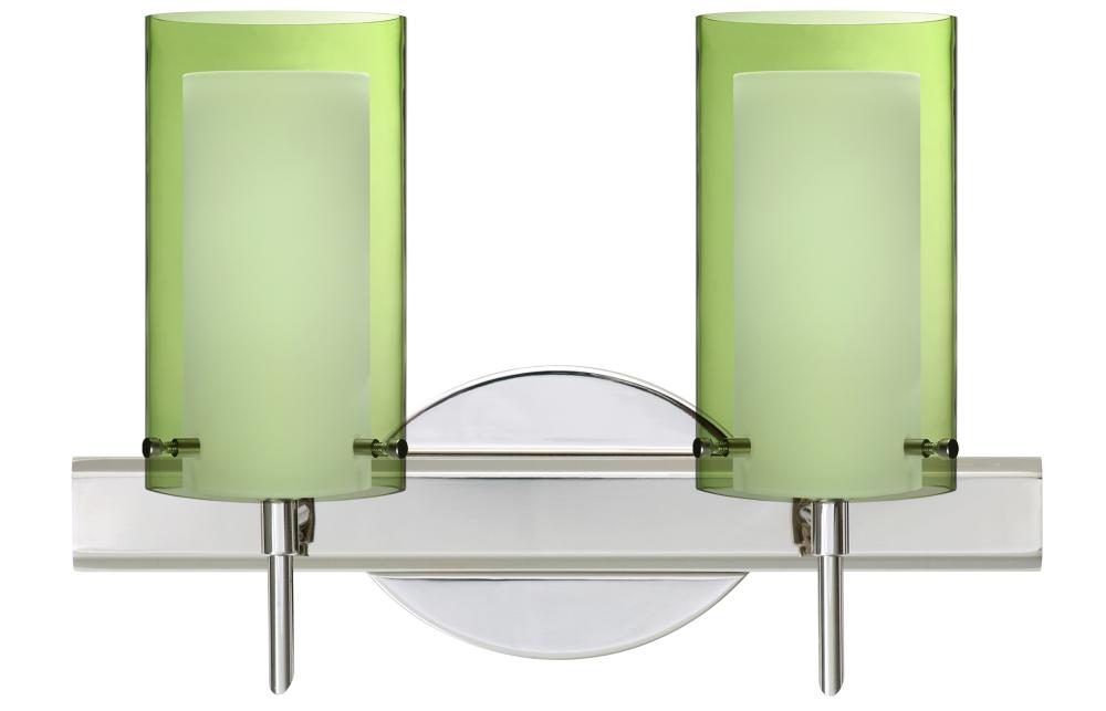 Besa Pahu 4 Wall 2SW Transparent Olive/Opal Chrome 2x5W LED