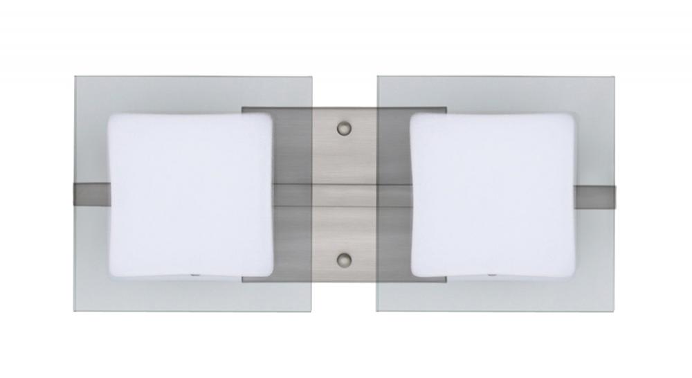 Besa Wall Alex Satin Nickel Opal/Clear 2x50W G9