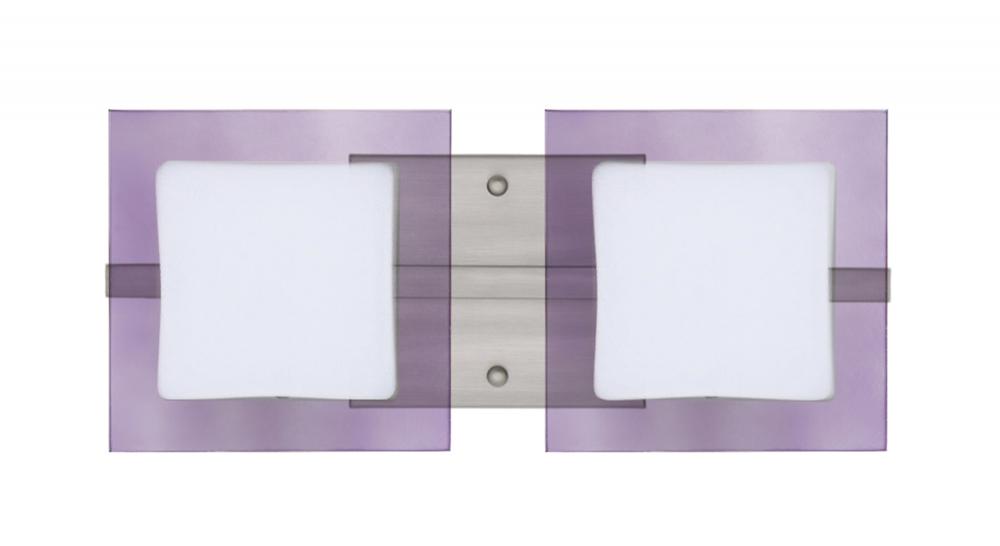 Besa Wall Alex Satin Nickel Opal/Amethyst 2x50W G9