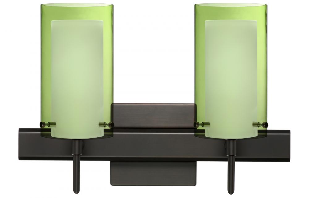 Besa Pahu 4 Wall With SQ Canopy 2SW Transparent Olive/Opal Bronze 2x40W G9