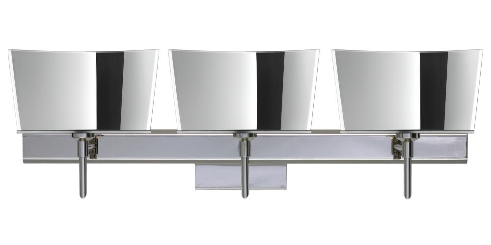 Besa Groove Wall With SQ Canopy 3SW Mirror-Frost Chrome 3x40W G9