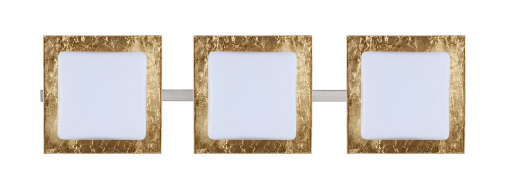 Besa Wall Alex Satin Nickel Opal/Gold Foil 3x50W G9