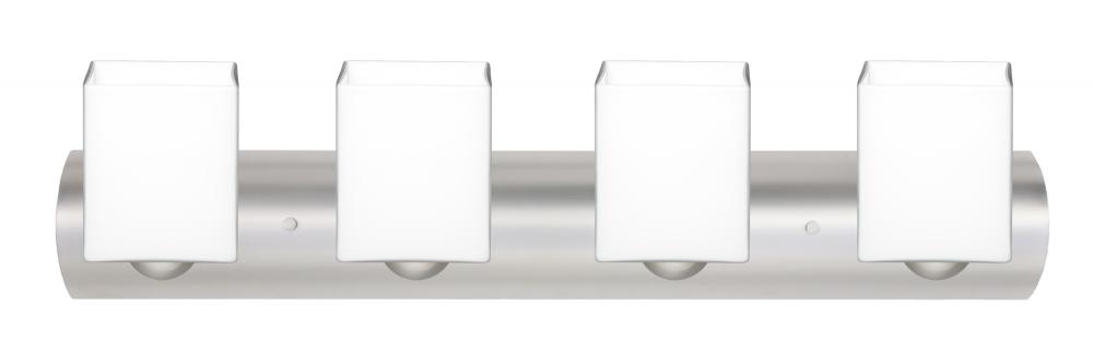 Besa Wall Rise Satin Nickel Opal Matte 4x9W LED