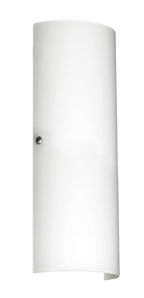 Besa Torre 18 LED Wall White Matte Satin Nickel 2x8W LED