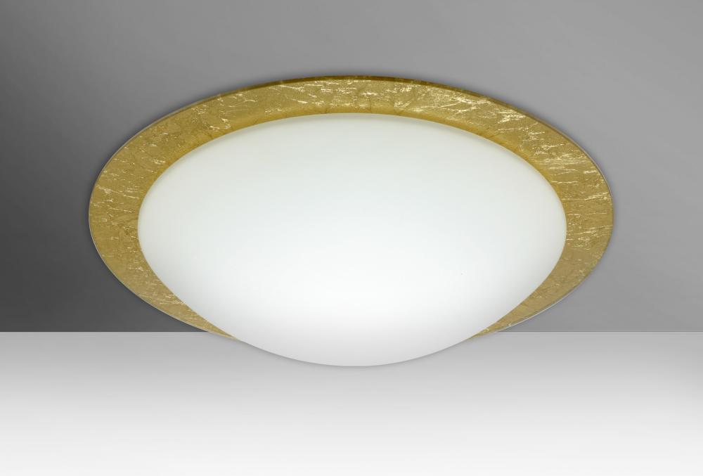 Besa Ceiling Ring 15 White/Gold Foil Ring 2x9W LED