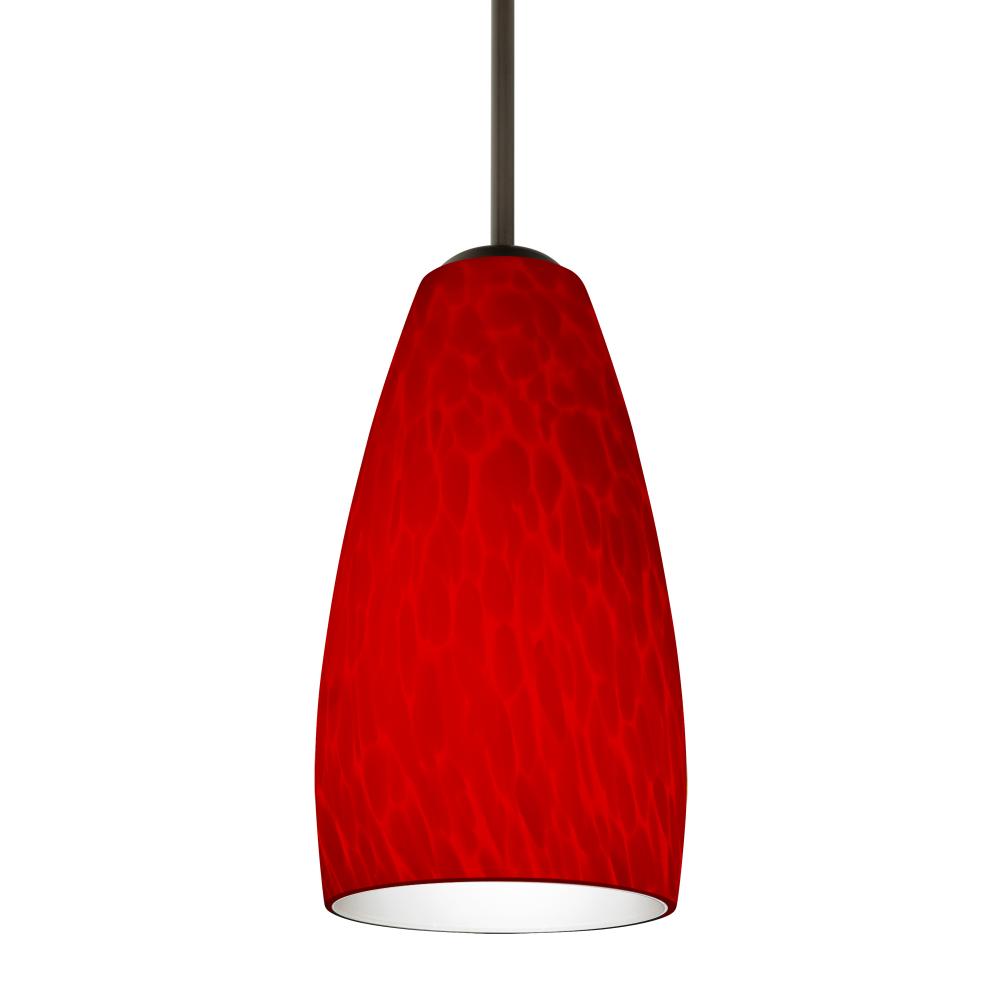 Besa Chrissy Pendant For Multiport Canopy Bronze Red Cloud 1x9W LED